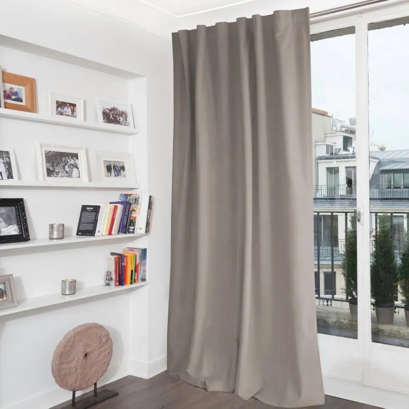 Tenda Rvenise taupe, passanti nascosti 135x280 cm