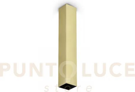 Look square lampada da soffitto 1 luce attacco gu10  6x40cm ottone