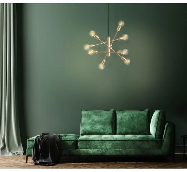 Eglo 99811 - Lampadario su corda GRADOLI 8xE27/40W/230V