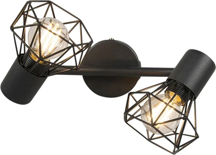 Faretto intelligente nero girevole e orientabile incl. 2 Wifi P45 - Mosh