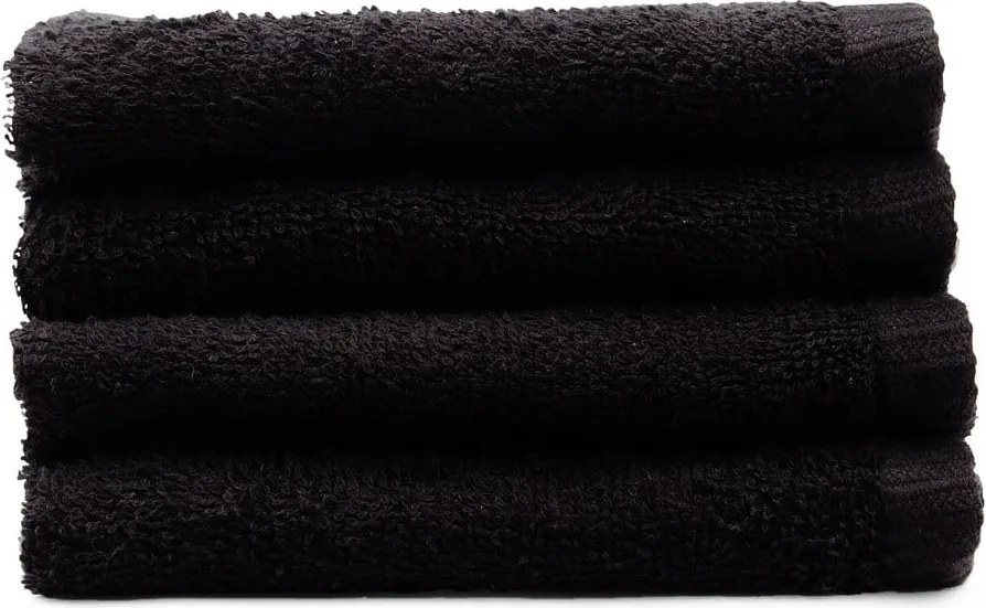 Set di asciugamani con asciugatura rapida e tipo terry neri in cotone 4 pz 30x30 cm Quick Dry – Catherine Lansfield