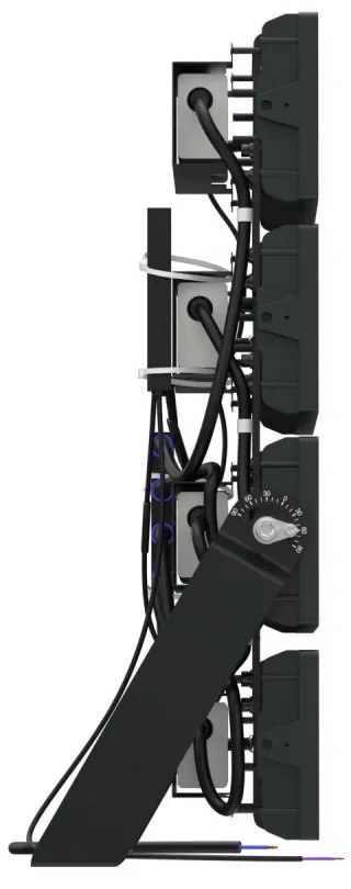 Faro Modulare LED 800W IP66, 167lm/W, Dimmerabile DALI - INVENTRONICS Colore Bianco Freddo 5.000K, Scegli l'angolo di illuminazione 90°, Scegli le staffe dei moduli Fisse