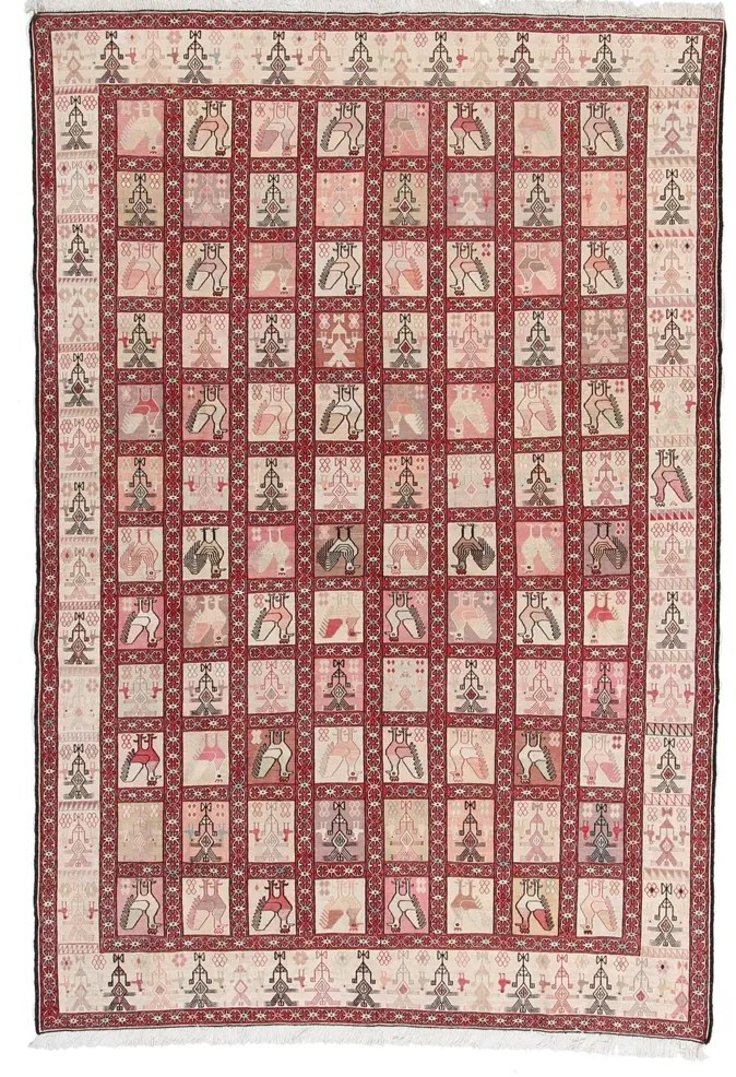 Kilim Tappeto 290 x 200 Beige (Iran) Annodato A Mano