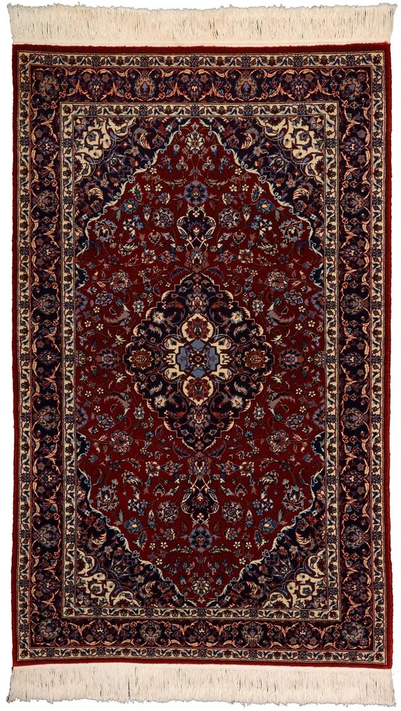 Isfahan Tappeto 90 x 150 Rosso (Cina) Annodato A Mano