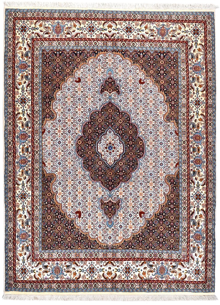 Moud Tappeto 200 x 150 Beige (Iran) Annodato A Mano