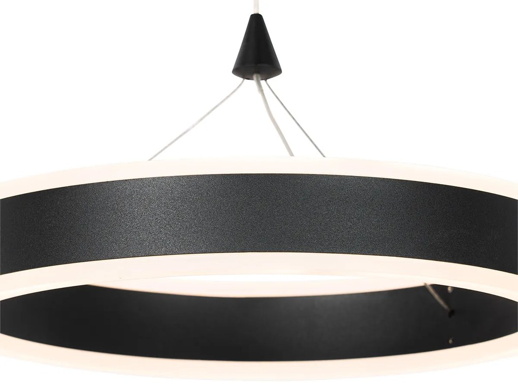 Lampada a sospensione nera 30 cm con LED a 3 livelli di dimmerazione - Lyani