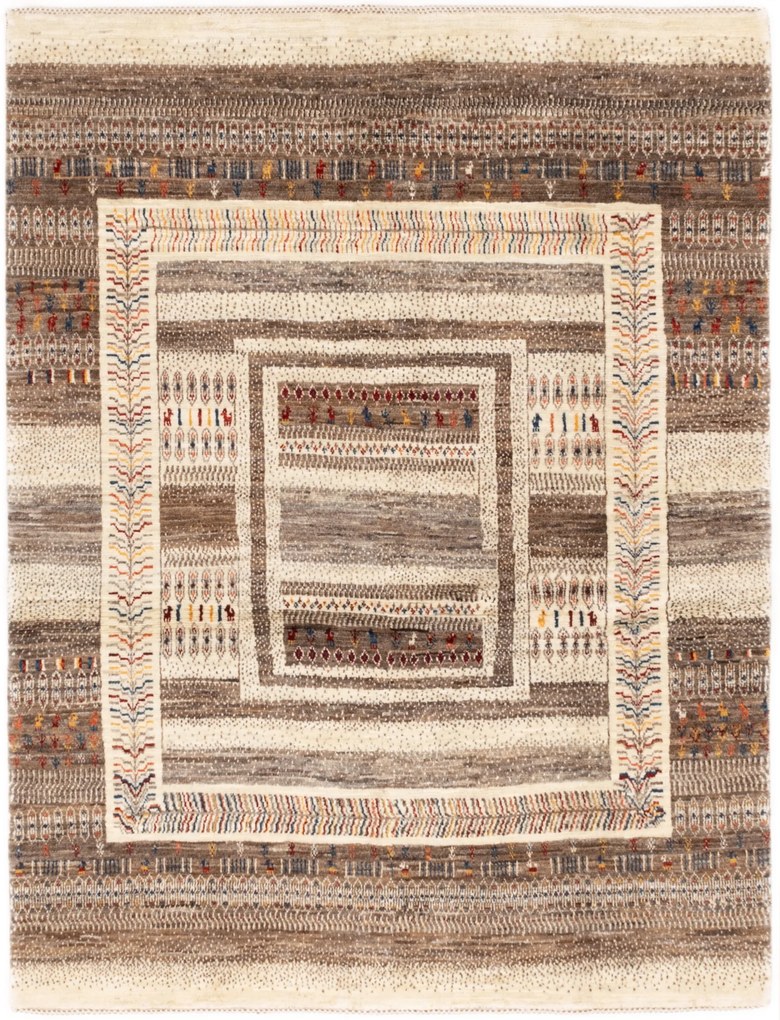 Loribaft Tappeto 190x150 Beige (Iran) Annodato A Mano