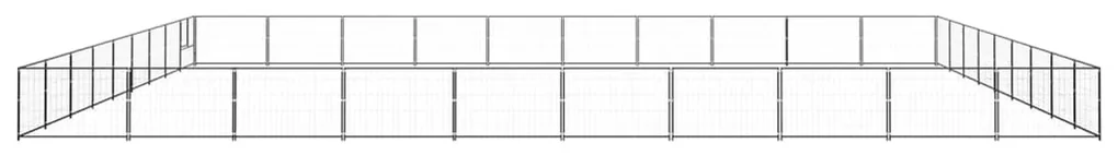 Gabbia per cani nera 90 m² in acciaio
