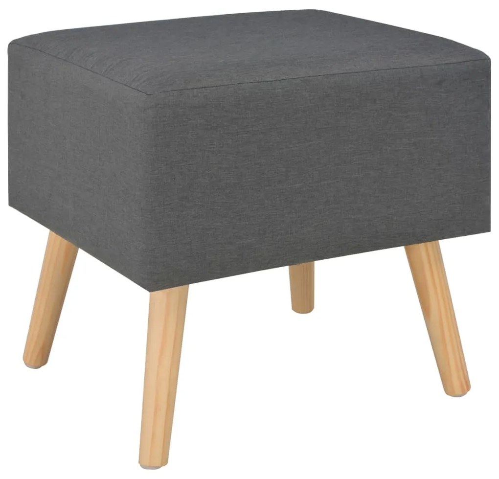 Comodini grigio scuro 2 pz 40x35x40 cm in tessuto