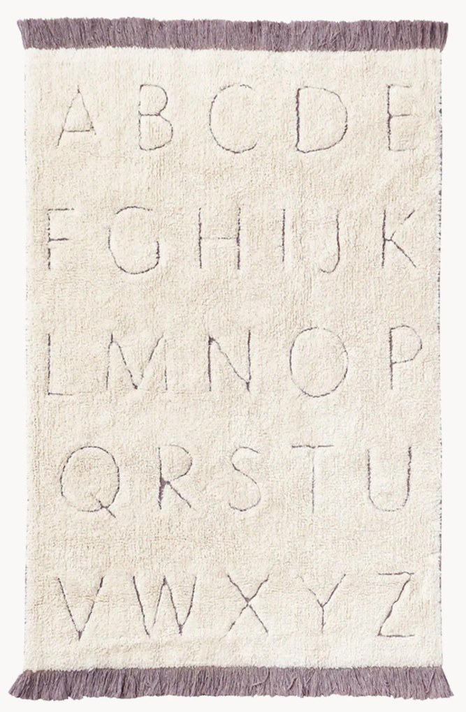 Tappeto per bambini taftato a mano con disegno lettere lavabile ABC