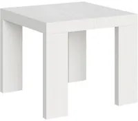 Tavolo da Pranzo Roxell 90x90 Allungabile fino a 246 cm in Nobilitato Colore: Bianco Frassinato