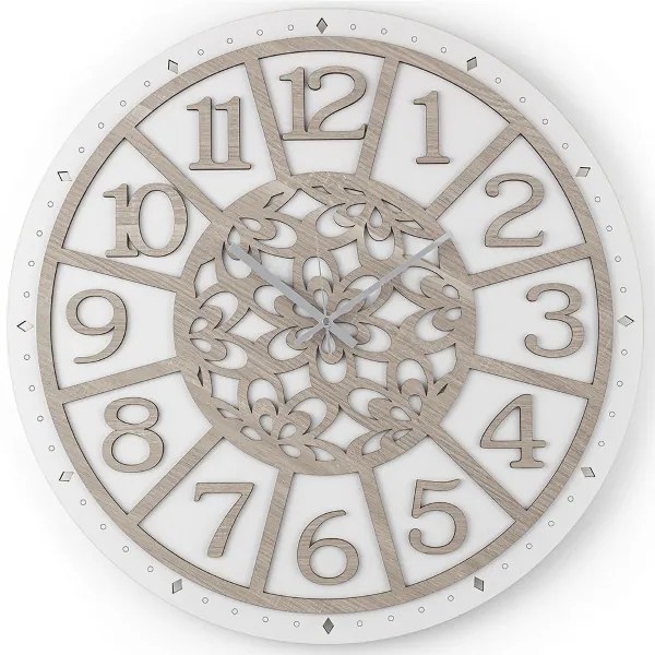 Orologio tondo D30 da parete in legno laminato BRC - NATURE