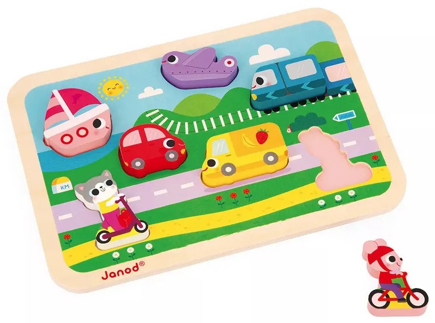 Puzzle a incastro 3D - Mezzi di trasporto