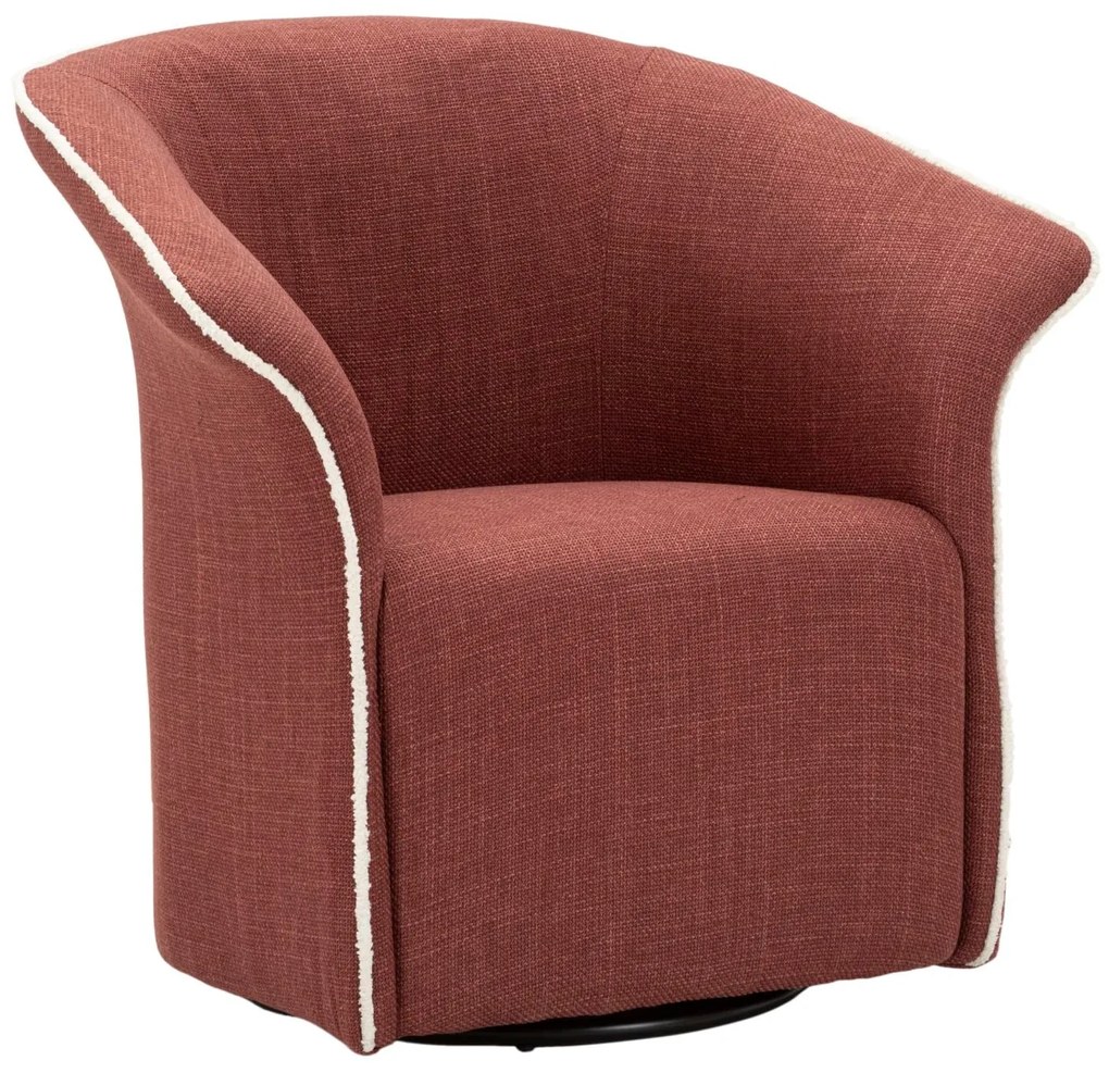 Poltrona Girevole Siena Bordeaux CM 83,5X66X80 Elegante