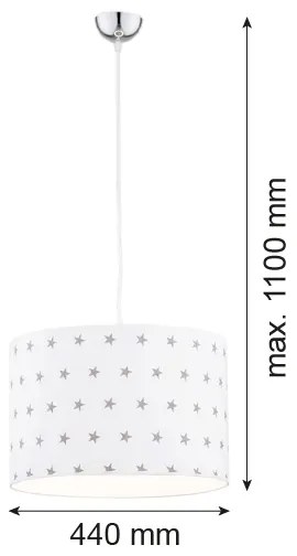 Argon 4133 - Lampadario su corda MAGIC 1xE27/15W/230V bianco