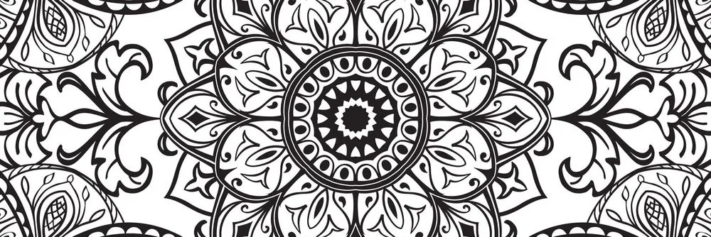 Quadro su tela – Ornamento bianco e nero