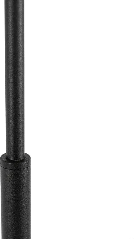 Lampada da terra moderna nera con oro rotondo - VT