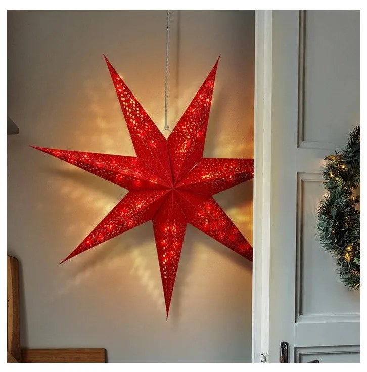 Solight 1V263 - Decorazione natalizia a LED, stella da 60 cm, alimentazione 2xAA