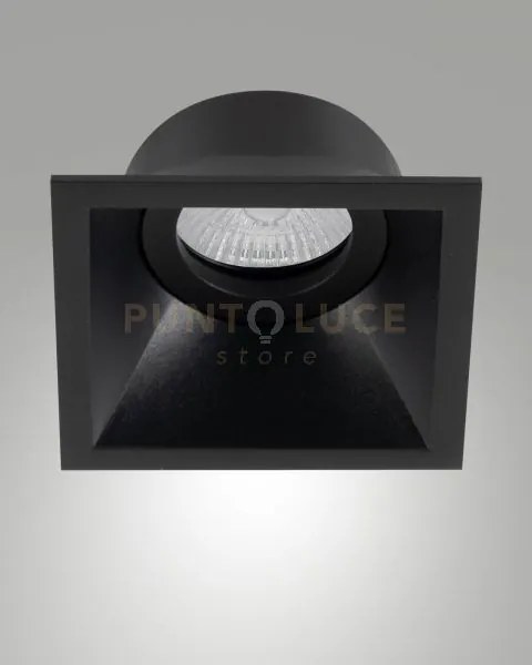 Toodle faretto attacco gu10 quadrato nero orientabile 9,3cm