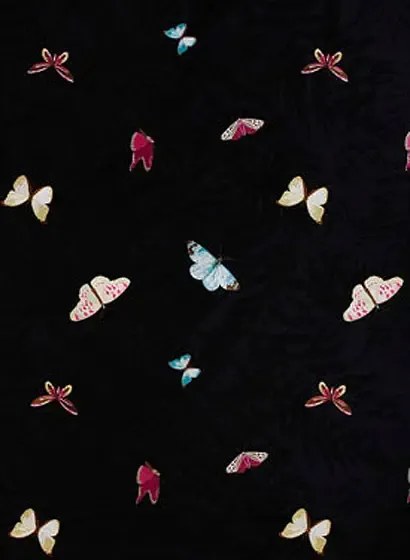 Nina Campbell Carta da parati Farfalla - schwarz/ bunt