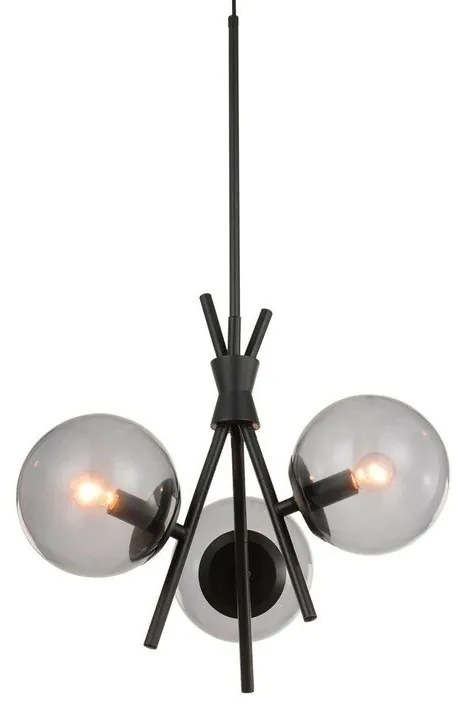 Lucande - Sotiana 3 Round Lampada a Sospensione Black Lucande