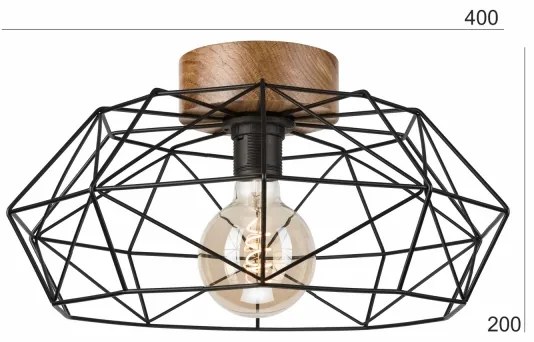 Brilagi - Plafoniera WOODY BASKET 1xE27/60W/230V rovere/noce