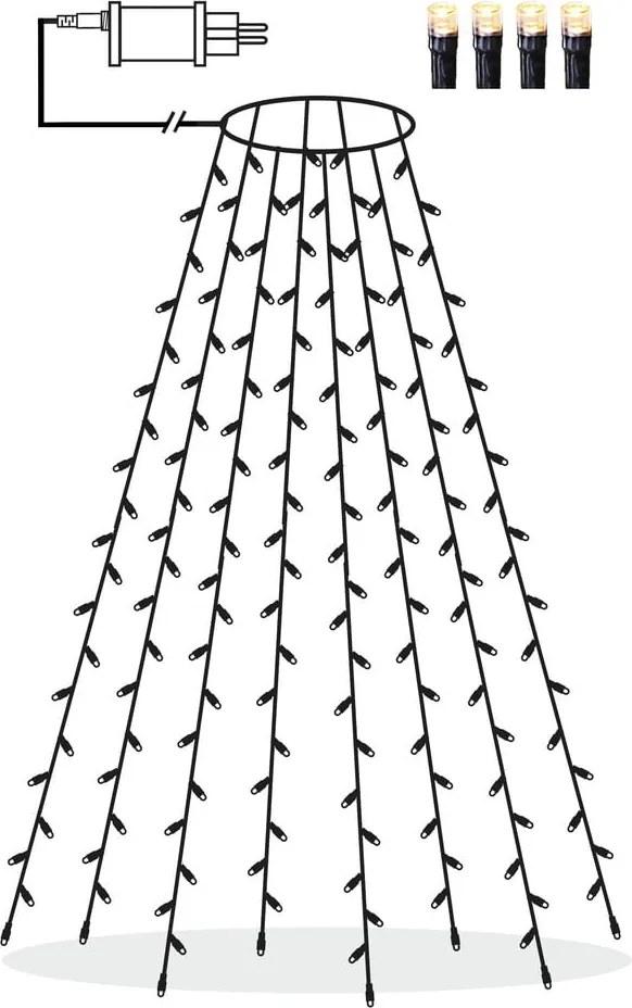 Catena luminosa con motivo natalizio numero di lampadine 160 pezzi lunghezza 200 cm Serie LED - Star Trading