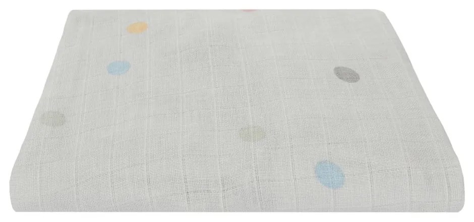 Lenzuolo per neonati in mussola grigia Dots, 60 x 120 cm - Kindsgut