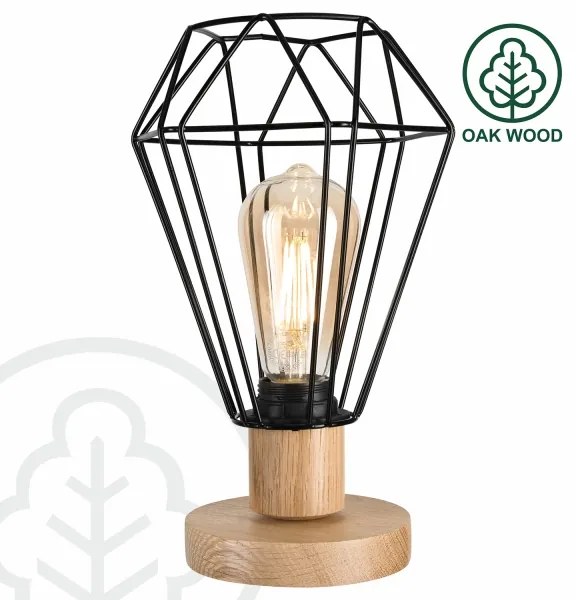 Brilagi - Lampada da tavolo WOODY BASKET 1xE27/60W/230V quercia
