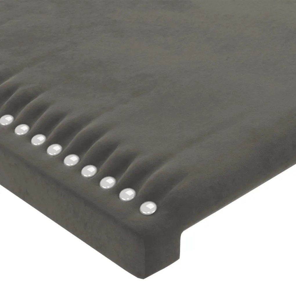 Testiere 2 pz grigio scuro 100x5x78/88 cm in velluto