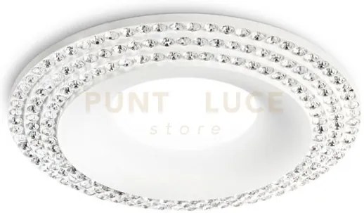 Gfa210-  faretto da incasso con 3 strisce strass d.9,7cm bianco 1 l...