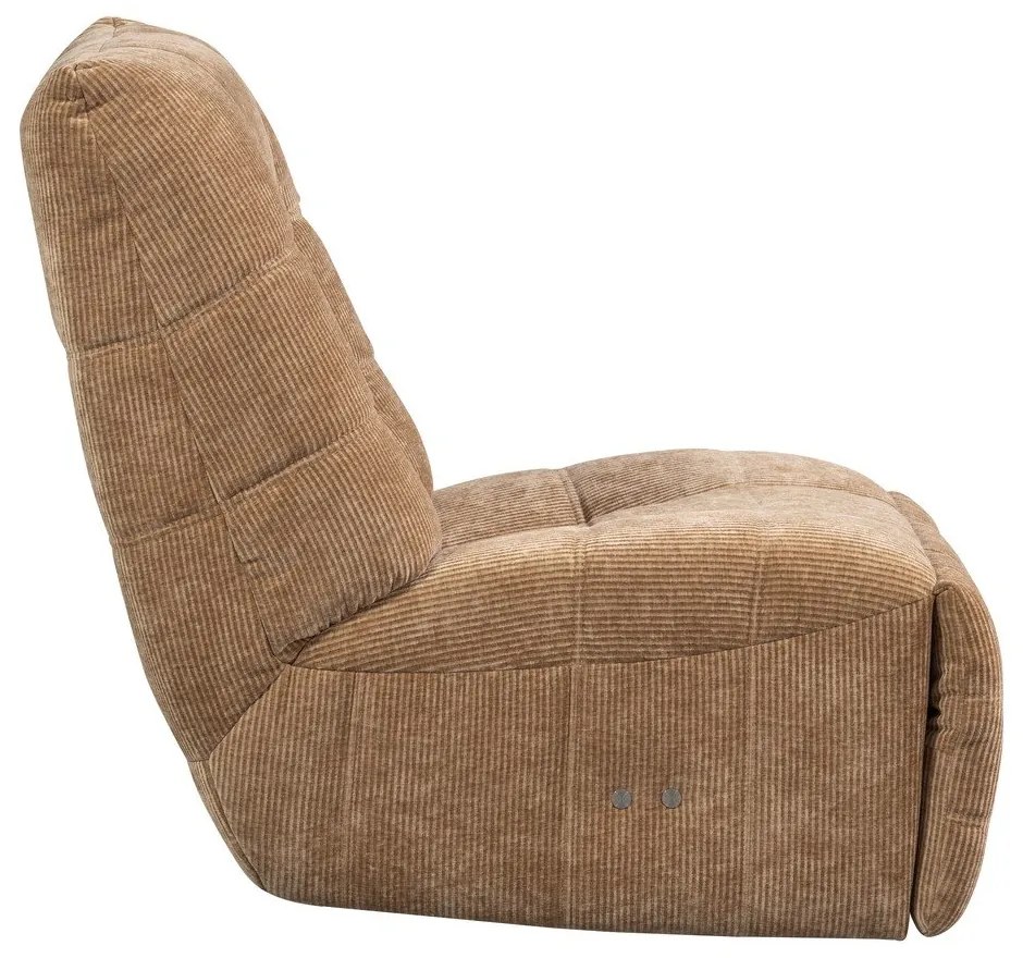 Poltrona da relax marrone chiaro reclinabile con rivestimento in velluto a coste Hein – WOOOD