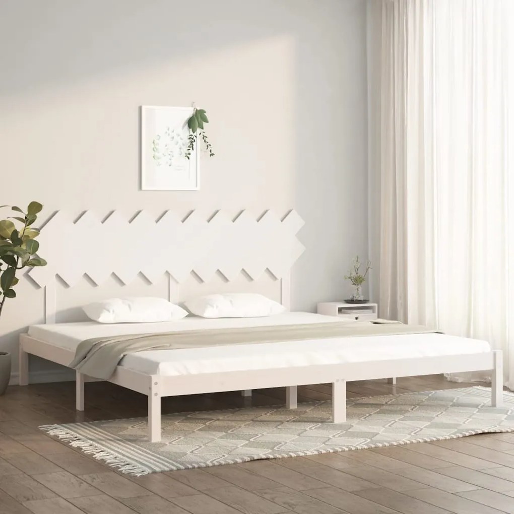 Giroletto Bianco 200x200 Cm İn Legno Massello /