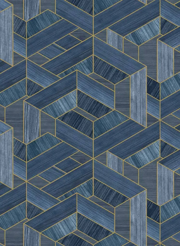 Coordonne Carta da parati Hexagon - Ocean