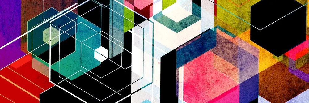 Quadro su tela – Ornamento geometrico multicolore