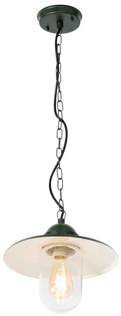 Lampada a sospensione da esterno moderna verde scuro IP44 - Kansas