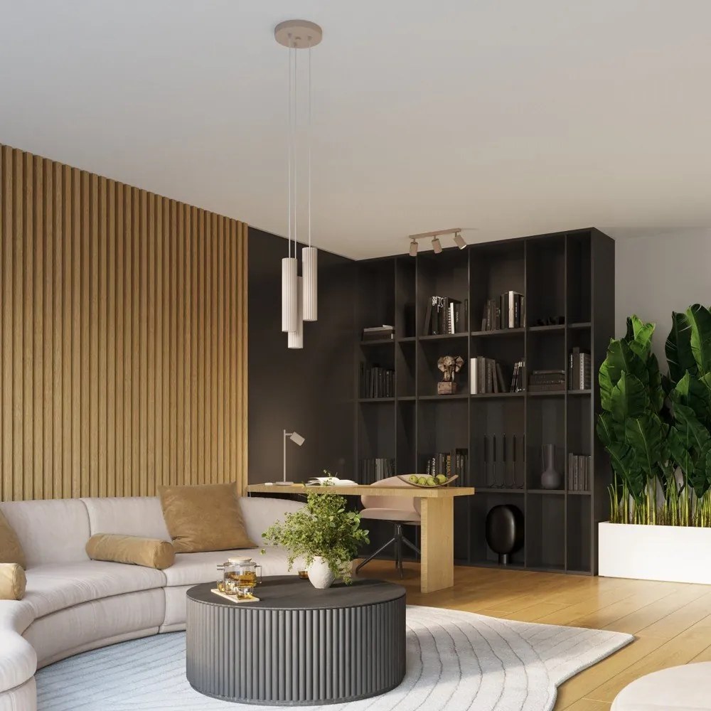 Faretto grigio tortora in metallo 6,5x45 cm Gleam – Sollux