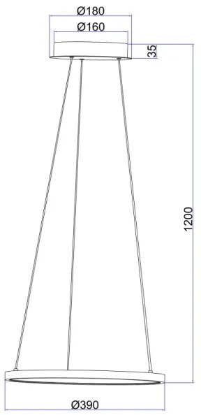 Globo 67192-19B - Lampadario LED a sospensione con filo RALPH LED/19W/230V
