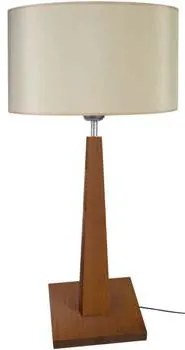 Tosel  Lampade d’ufficio Lampada da tavolo tondo legno scuro e crema  Tosel