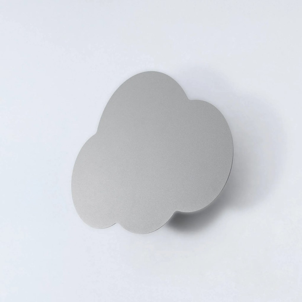 Applique Cloud, grigio, larghezza 38 cm, metallo, nuvola, G9 Cloud TK Lighting, dimmerabile, Alluminio / Grigio / Zincato, Cameretta, Metallo, Giovanile, Applique