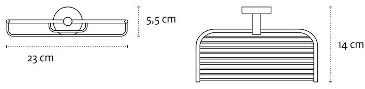 Kamalu - portaoggetti doccia a griglia in acciaio inox 23cm | mira-c