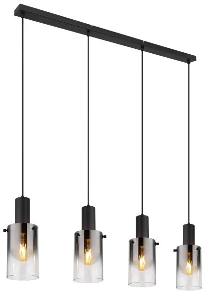 Globo 15907-4H - Lampadario a sospensione con filo FLORENTINA 4xE27/40W/230V nero