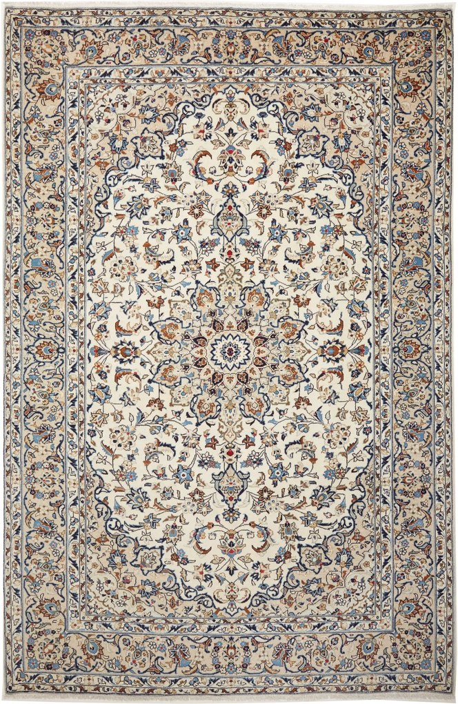 Kashan Tappeto 200 x 300 Beige (Iran) Annodato A Mano