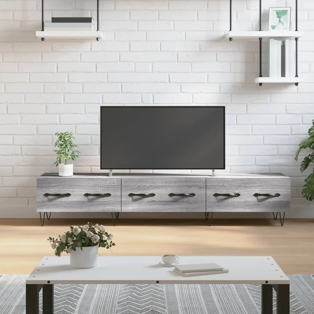Mobile Porta Tv Grigio Sonoma 150x36x30 Cm İn Legno Multistrato /
