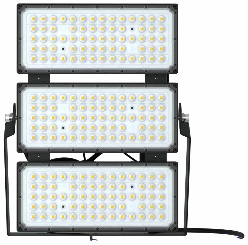 Faro Modulare LED 600W IP66, 167lm/W, Dimmerabile DALI - INVENTRONICS Colore Bianco Naturale 4.000K, Scegli l'angolo di illuminazione 30°, Scegli le staffe dei moduli Fisse
