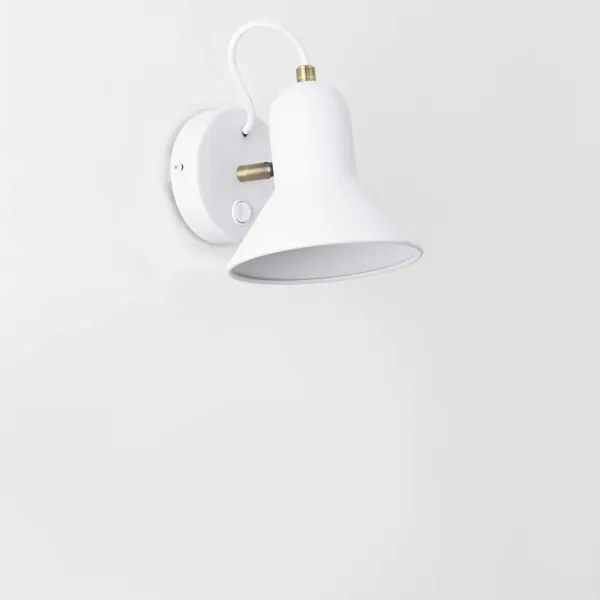 Faretto da parete ASTAMA 1xE27/40W/230V bianco/ottone