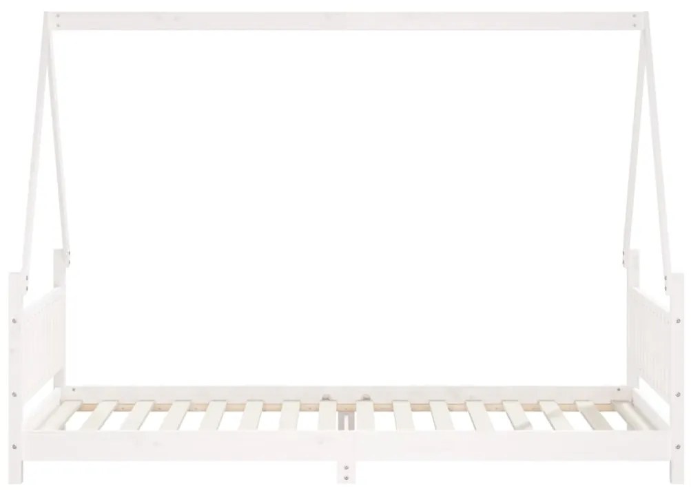 Giroletto per bambini bianco 90x200cm in legno massello di pino