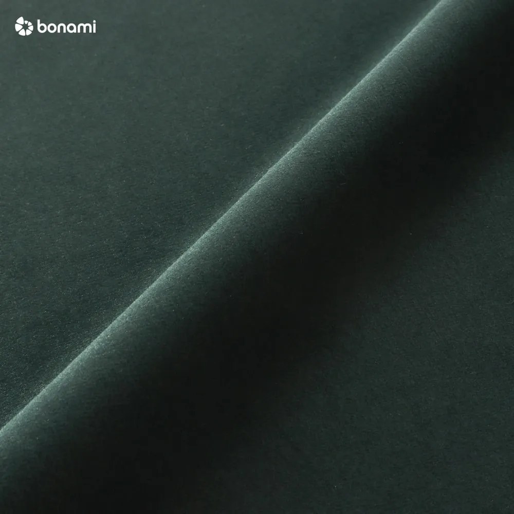 Poggiapiedi in velluto verde scuro Shel - Ghado