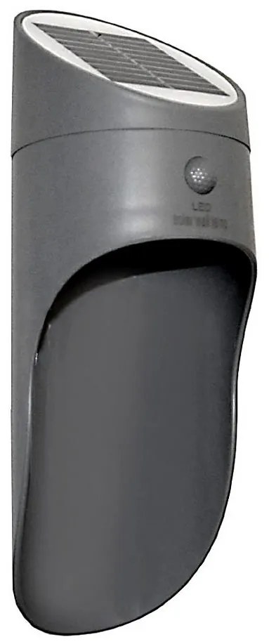 Applique a LED solare con sensore PALESA LED/1W/3,7V IP65 1800 mAh grigio