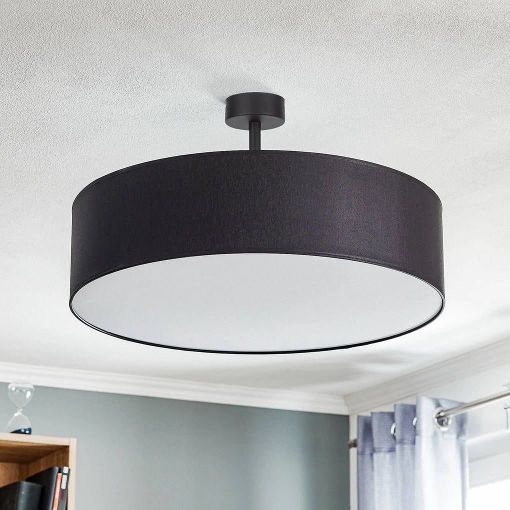 TK Lighting Plafoniere Rondo con distanza, grigio scuro Ø 60cm